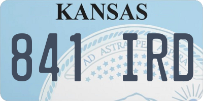 KS license plate 841IRD