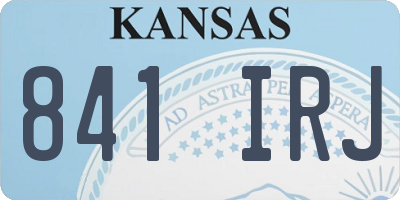 KS license plate 841IRJ