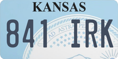 KS license plate 841IRK