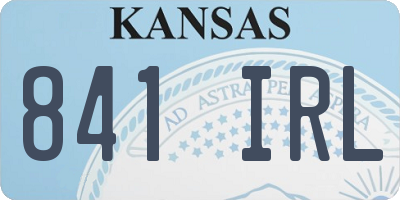 KS license plate 841IRL