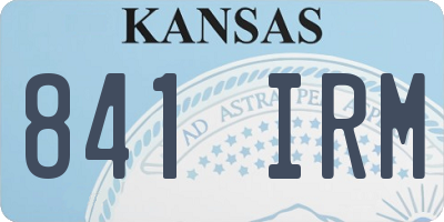 KS license plate 841IRM