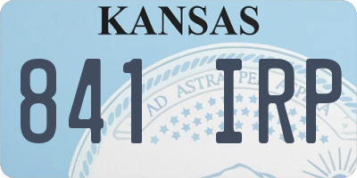 KS license plate 841IRP