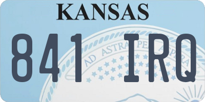 KS license plate 841IRQ