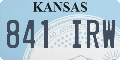 KS license plate 841IRW
