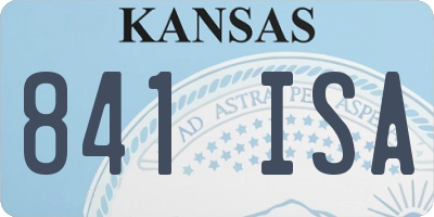 KS license plate 841ISA