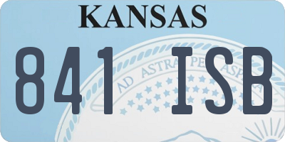 KS license plate 841ISB