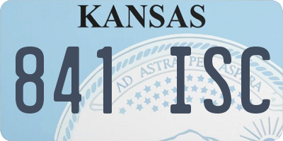 KS license plate 841ISC