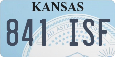 KS license plate 841ISF