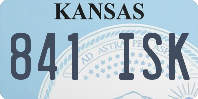 KS license plate 841ISK