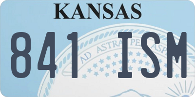 KS license plate 841ISM