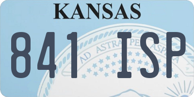 KS license plate 841ISP