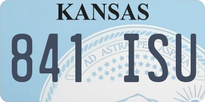 KS license plate 841ISU