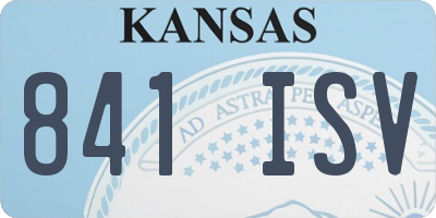 KS license plate 841ISV