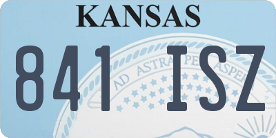 KS license plate 841ISZ