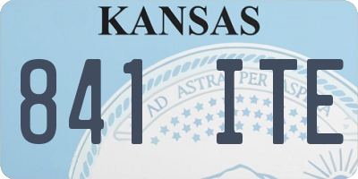 KS license plate 841ITE
