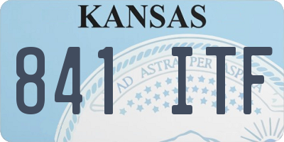 KS license plate 841ITF