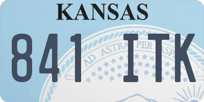 KS license plate 841ITK