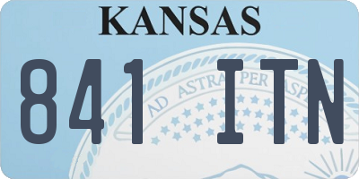 KS license plate 841ITN