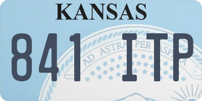 KS license plate 841ITP