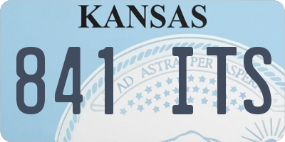 KS license plate 841ITS