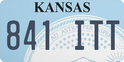 KS license plate 841ITT