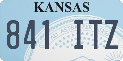 KS license plate 841ITZ