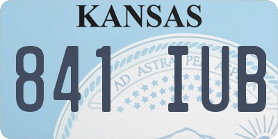 KS license plate 841IUB