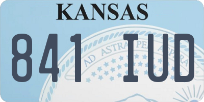 KS license plate 841IUD