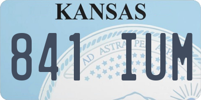 KS license plate 841IUM