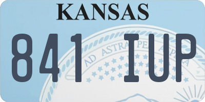 KS license plate 841IUP