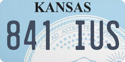 KS license plate 841IUS