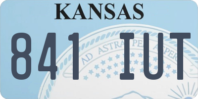 KS license plate 841IUT