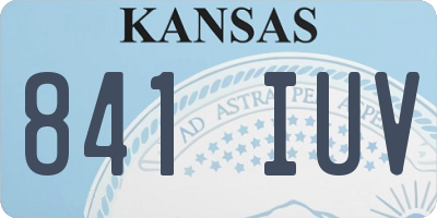 KS license plate 841IUV