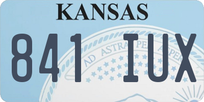 KS license plate 841IUX