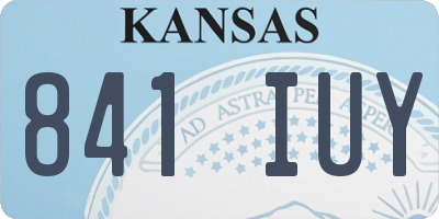 KS license plate 841IUY