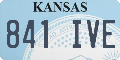 KS license plate 841IVE