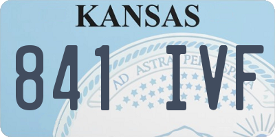 KS license plate 841IVF