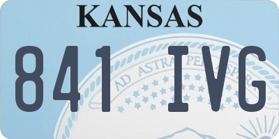 KS license plate 841IVG