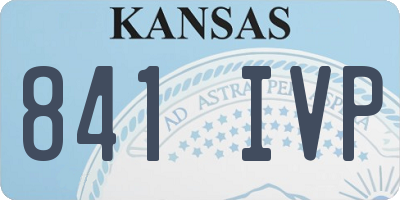 KS license plate 841IVP