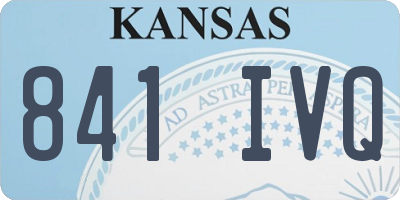 KS license plate 841IVQ