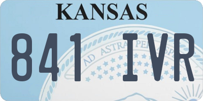 KS license plate 841IVR