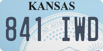 KS license plate 841IWD