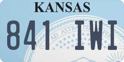 KS license plate 841IWI