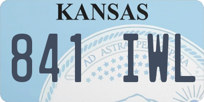 KS license plate 841IWL