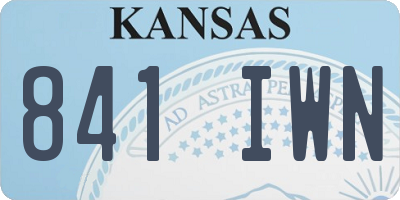 KS license plate 841IWN