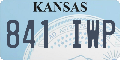 KS license plate 841IWP