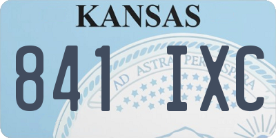 KS license plate 841IXC