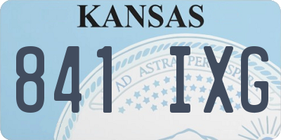 KS license plate 841IXG