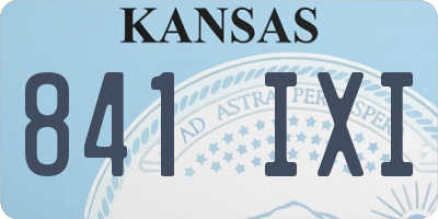 KS license plate 841IXI
