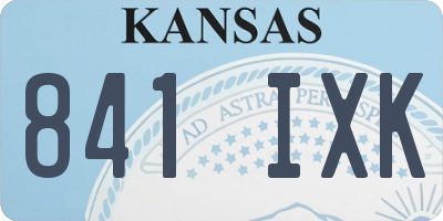 KS license plate 841IXK